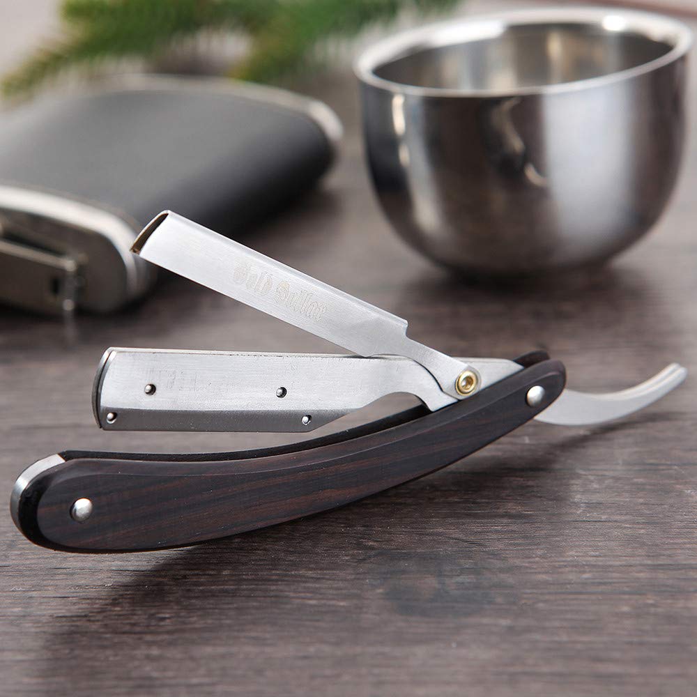 wooden shavette disposable shaving straight razor replaceable blade razor