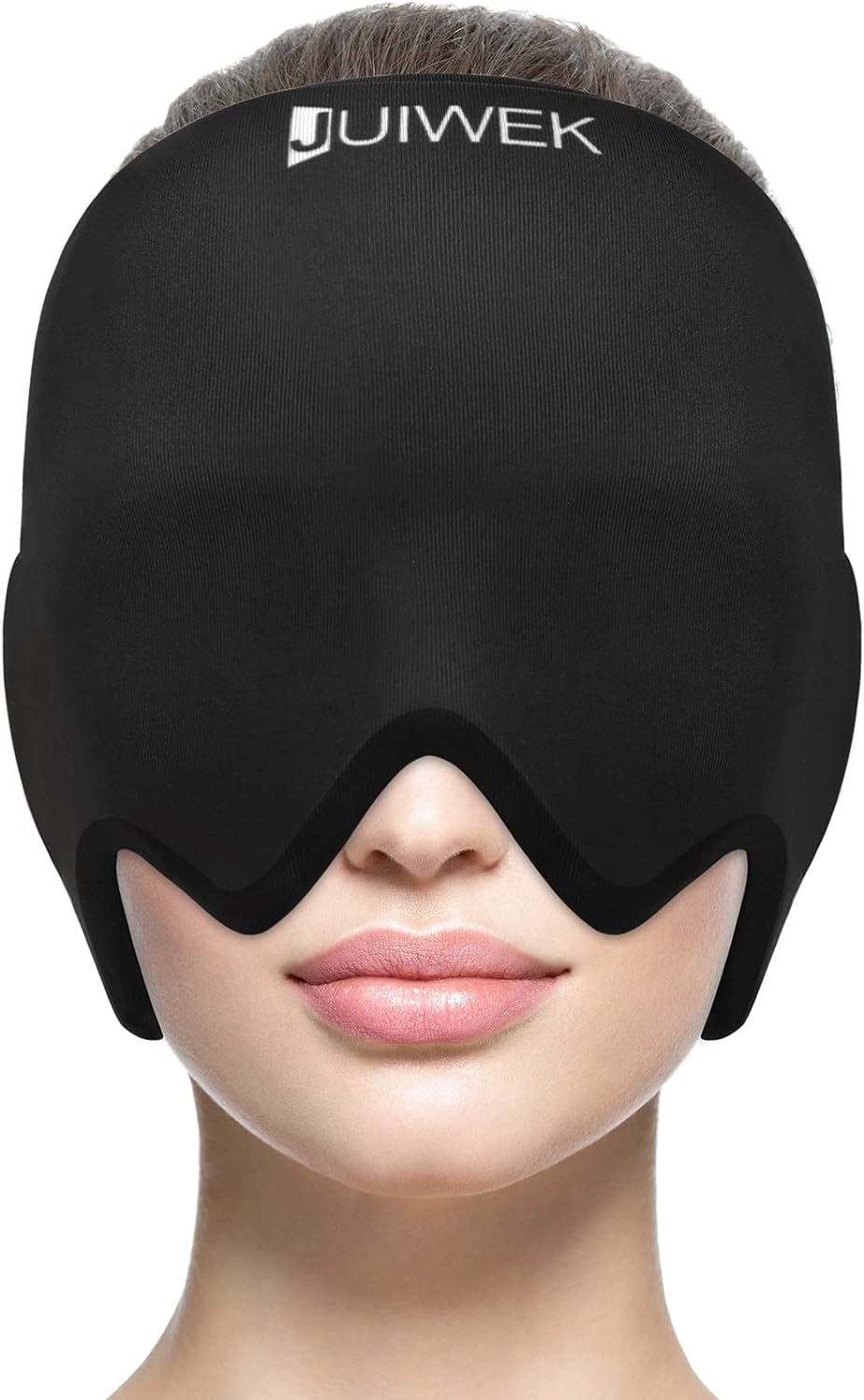 MigraineIceHeadWrap,HeadacheReliefHat for Migraine with Cold & Hot Therapy,Flexible Ice