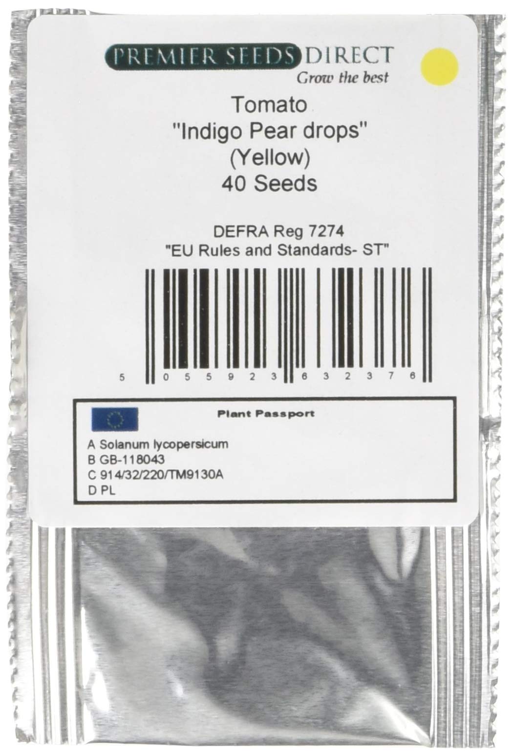 Premier Seeds Direct Ltd TOM167 Premier Direct Tomato Cherry Indigo PEAR Drops 40 Finest Seeds, one Colour