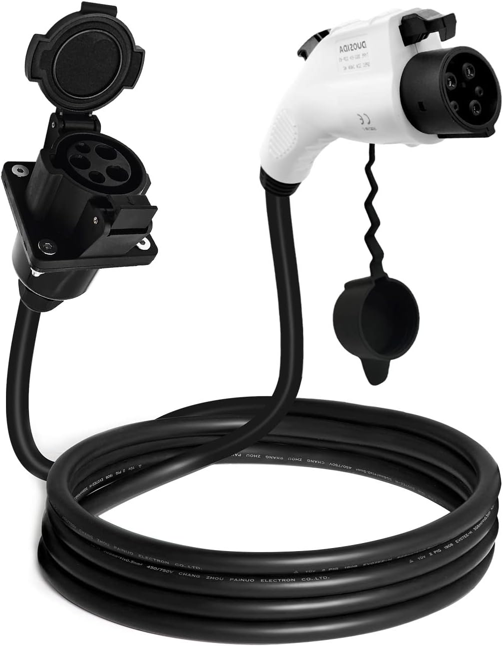 MCEVKELN J1772 Extension Cable 32 Amp 16.5ft EV Charger