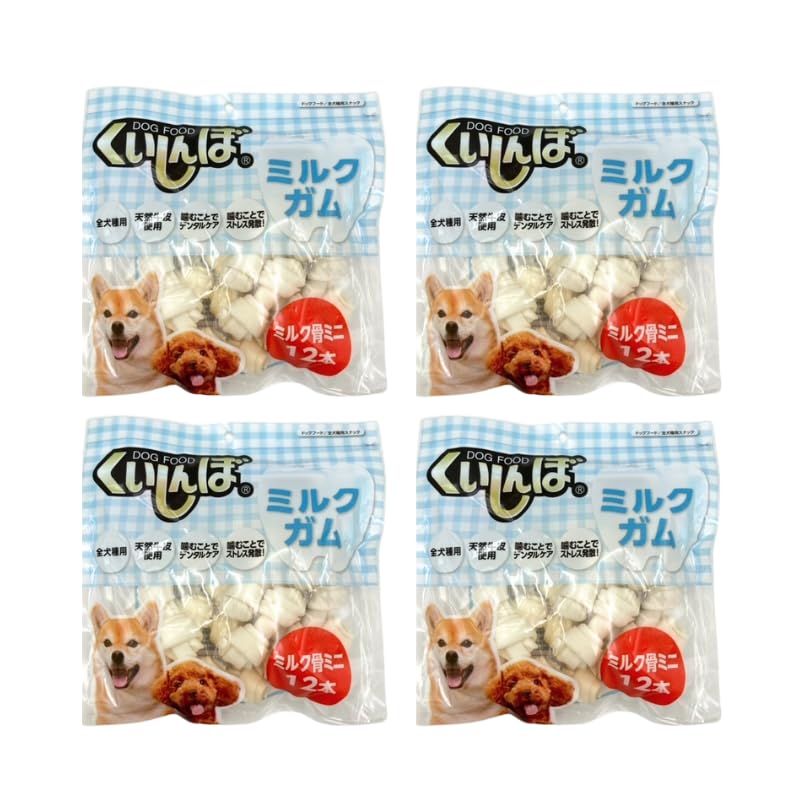 Amazon.co.jp: くいしんぼ ミルクガム 骨型 ミニ 12本×36袋セット 犬の
