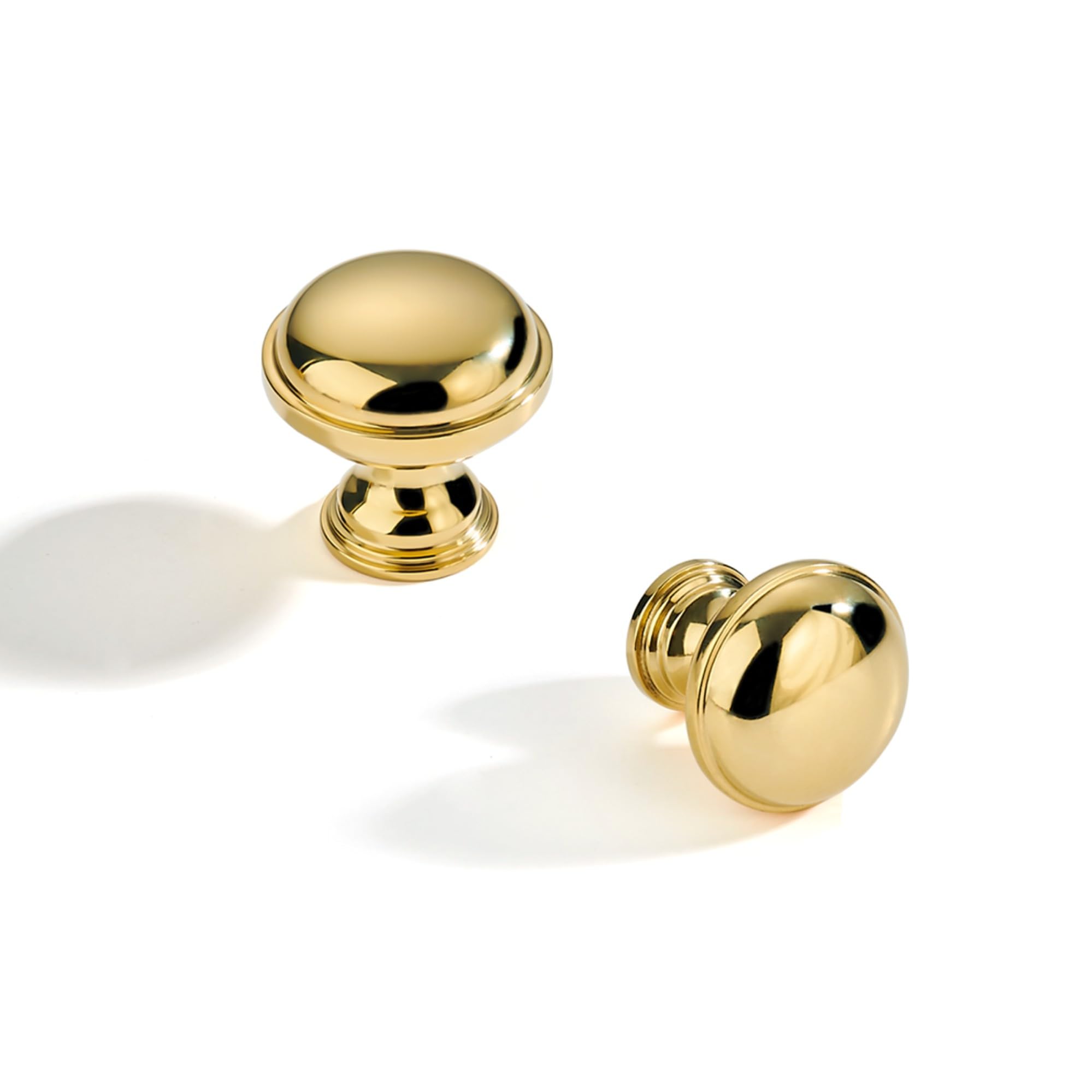 KHTUMEWARE Handmade 100% Solid Real Brass Unlacquered Brass Cabinet Knobs image