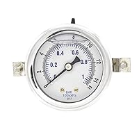 Vista 9 de PIC Gauges 203L-204M Medidor de presión relleno de glicerina con abrazadera en U con carcasa SS/bisel, internos de latón, lente de PC, dial de 2