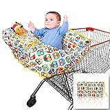 Premium Shopping Cart Cover for Baby - Universal Fit - Comfort, Safety Hygiene for Your Baby During Shopping - Ideal for Grocery Carts and High Chairs - Machine Washable - Perfect Baby Gift!