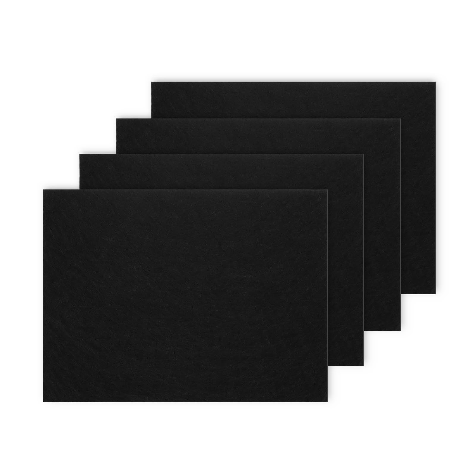 Magosis Black Felt Pads For Furniture Feet, 5Mm Thick Heavy Duty Self Adhesive Felt Sheets, 15×11Cm Cut-To-Size Floor Protectors, Chair Leg Protectors For Hardwood, Laminate & Tile Floors, 4 Pack
