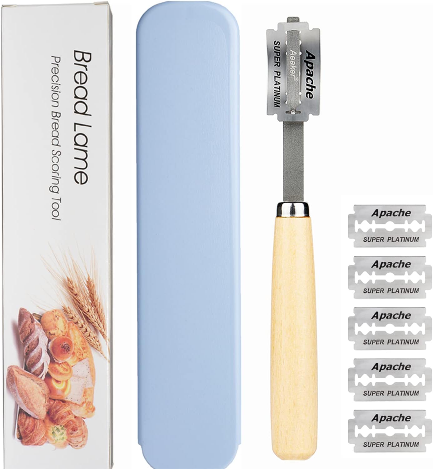 Hand Crafted Bread Lame with 5 Blades Included by Aeaker (Storage Box B)