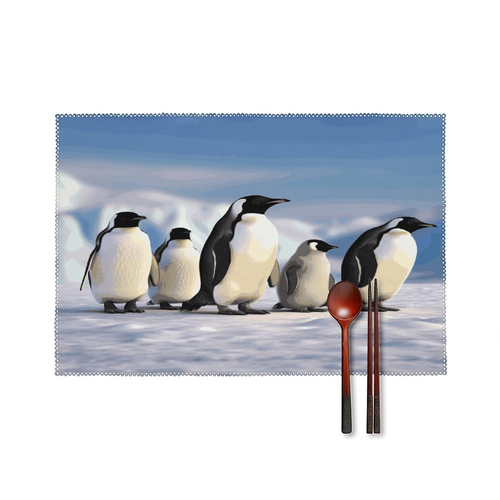 Fodpand Style Five Penguins Placemats Set Of 4 Place Mats Table Mats