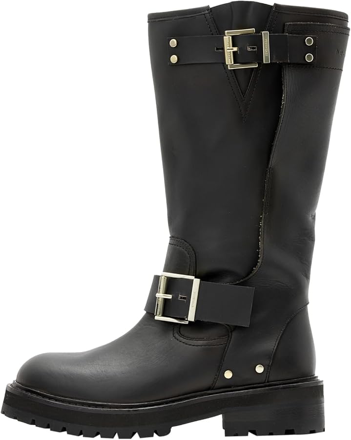 【m.l 2025.8.7】COS LEATHER BIKER BOOTS Amazon.com | AllSaints Women's Tay Biker Boot Mid Calf, Black/Warm