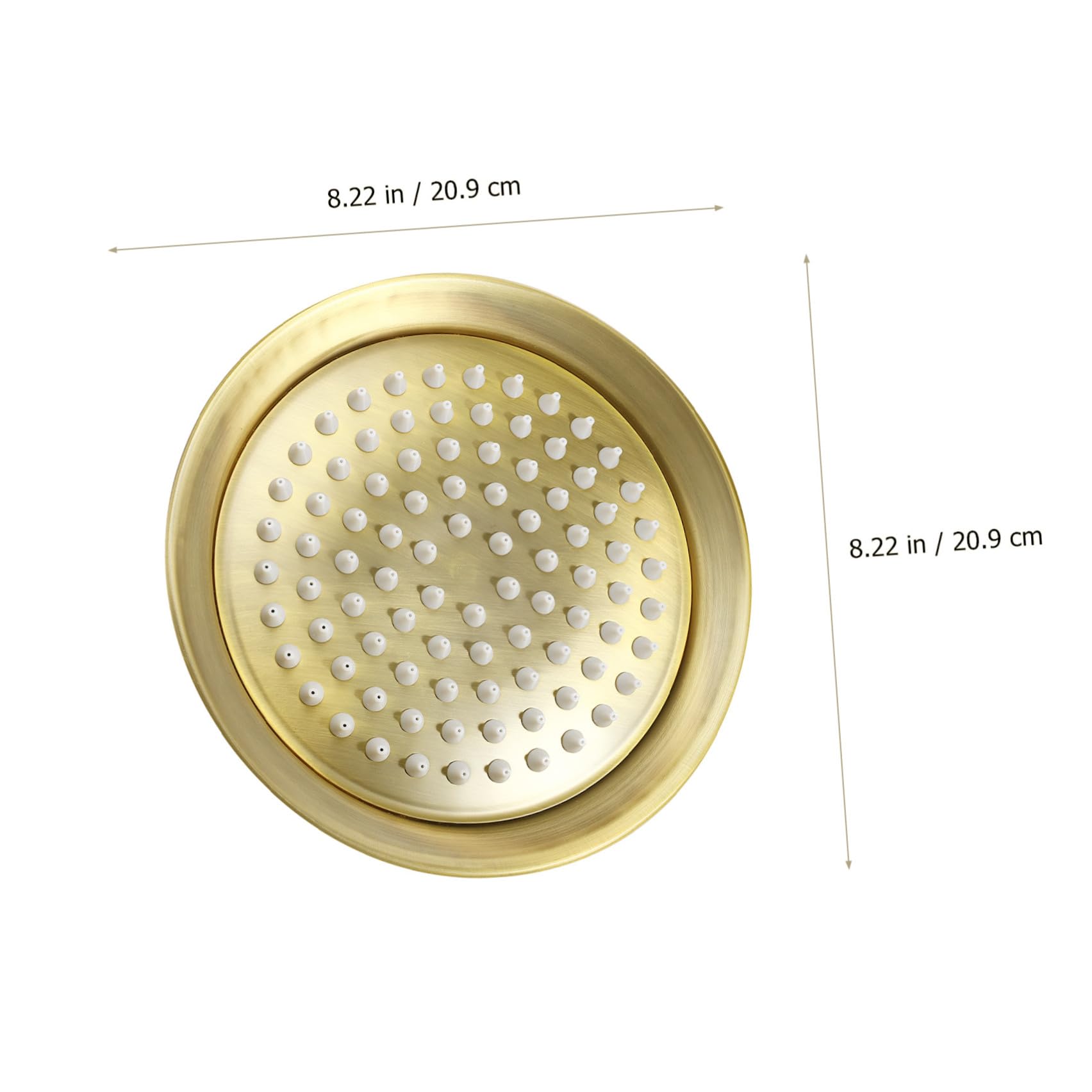 Beavorty Cabezal Rociador de Techo para Baño, Boquilla de Ducha, Acero Inoxidable, Marrón, 8 Pulgadas, Antigolpes, para Hogar y Baño