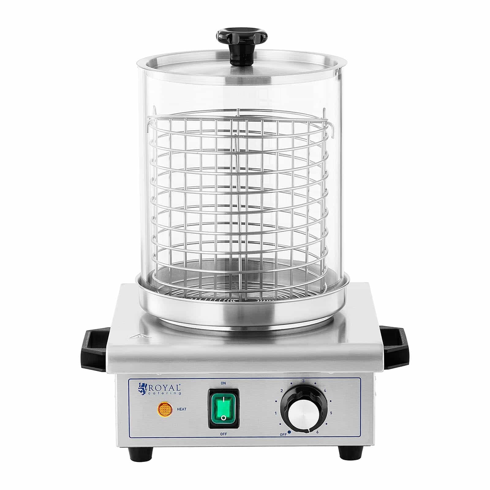 Royal Catering RCPHW 450 Hot-Dog-Maker 450 W Hot Dog Wärmer Hot Dog Maschine Bockwurstwärmer Würstchenwärmer