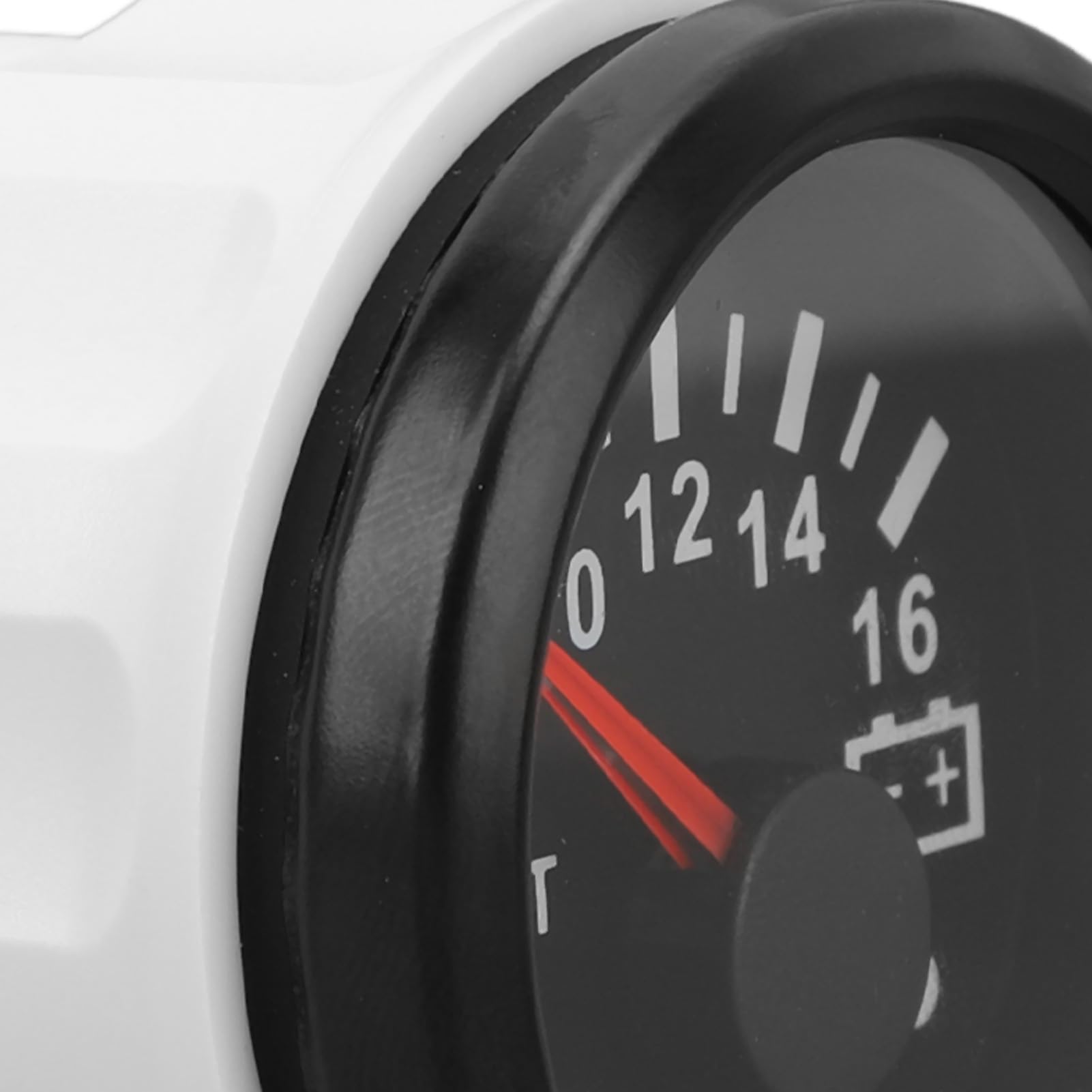 Voltmeter Für Boote, 52 Mm, DC 9 Bis 32 V, Zeigerspannungsmesser Mit Bunter Hintergrundbeleuchtung Für Wohnmobile, Yachten, Fischerboote, Schiffe(Schwarz)