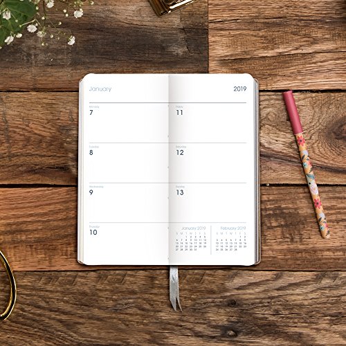 Orange Circle Studio 2019 Leatheresque Jotter Agenda, August 2018 - December 2019, Hello Metallic Pink #TOP4