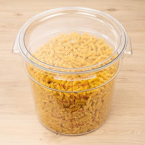 Miniatura 10 de Restaurantware Met Lux - Recipiente de almacenamiento de alimentos de 6 cuartos de galón, 1 recipiente de almacenamiento comercial redondo, tapa se