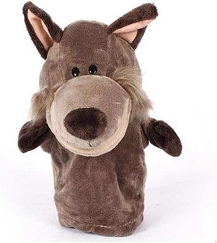 Miniatura 3 de Marionetas de mano de boca abierta de lobo juguetes de animales de peluche para imaginativo juego de simulación narración de historias