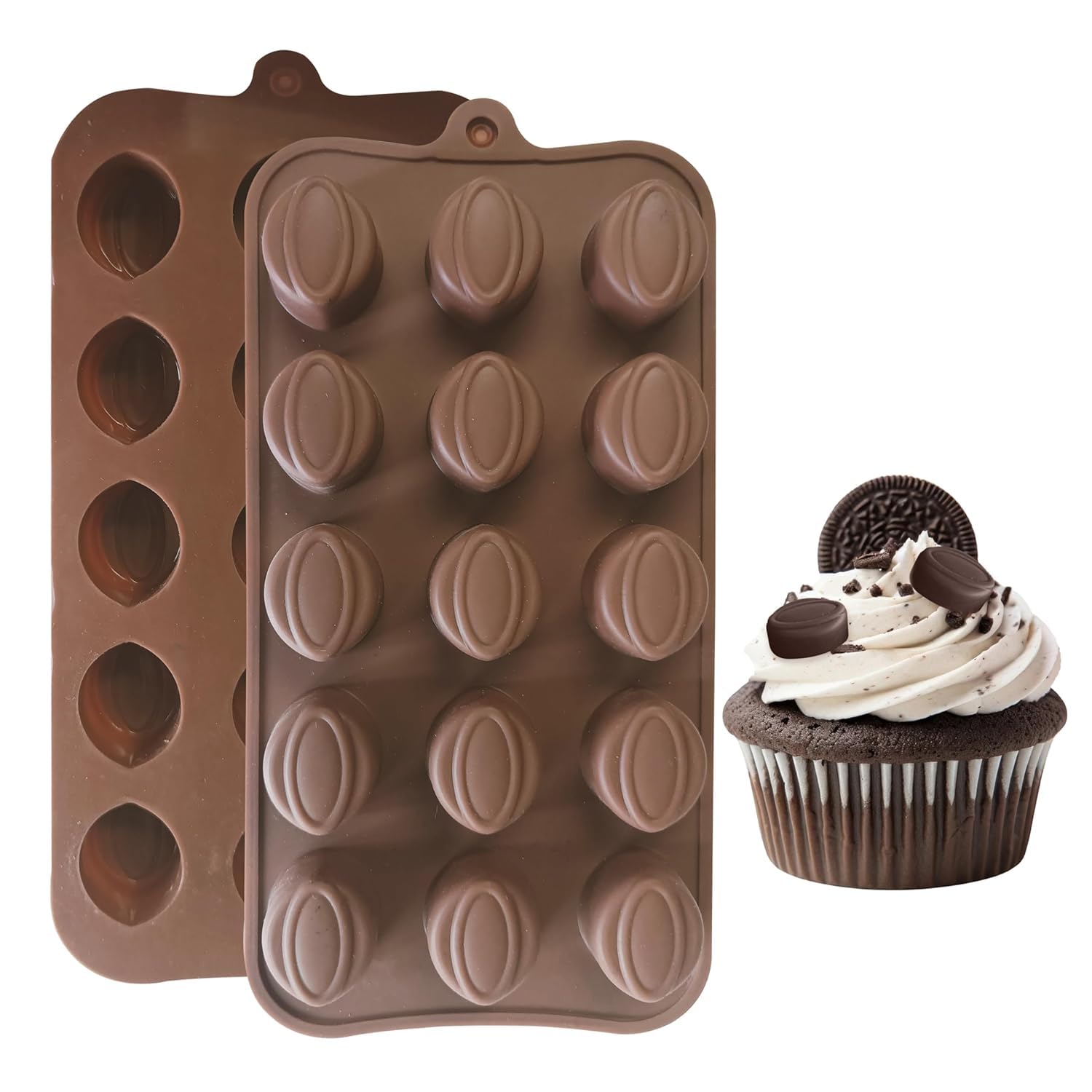 Almond Shape Silicone Chocolate Mould, 15 Cavity Non Stick Flexible Chocolate Mold for Dry Fruit Chocolate, Candy, Jelly, Fondant, Ice Cube, Baking & Dessert Making, Reusable Silicone Tray(Pack of 1)-image-24