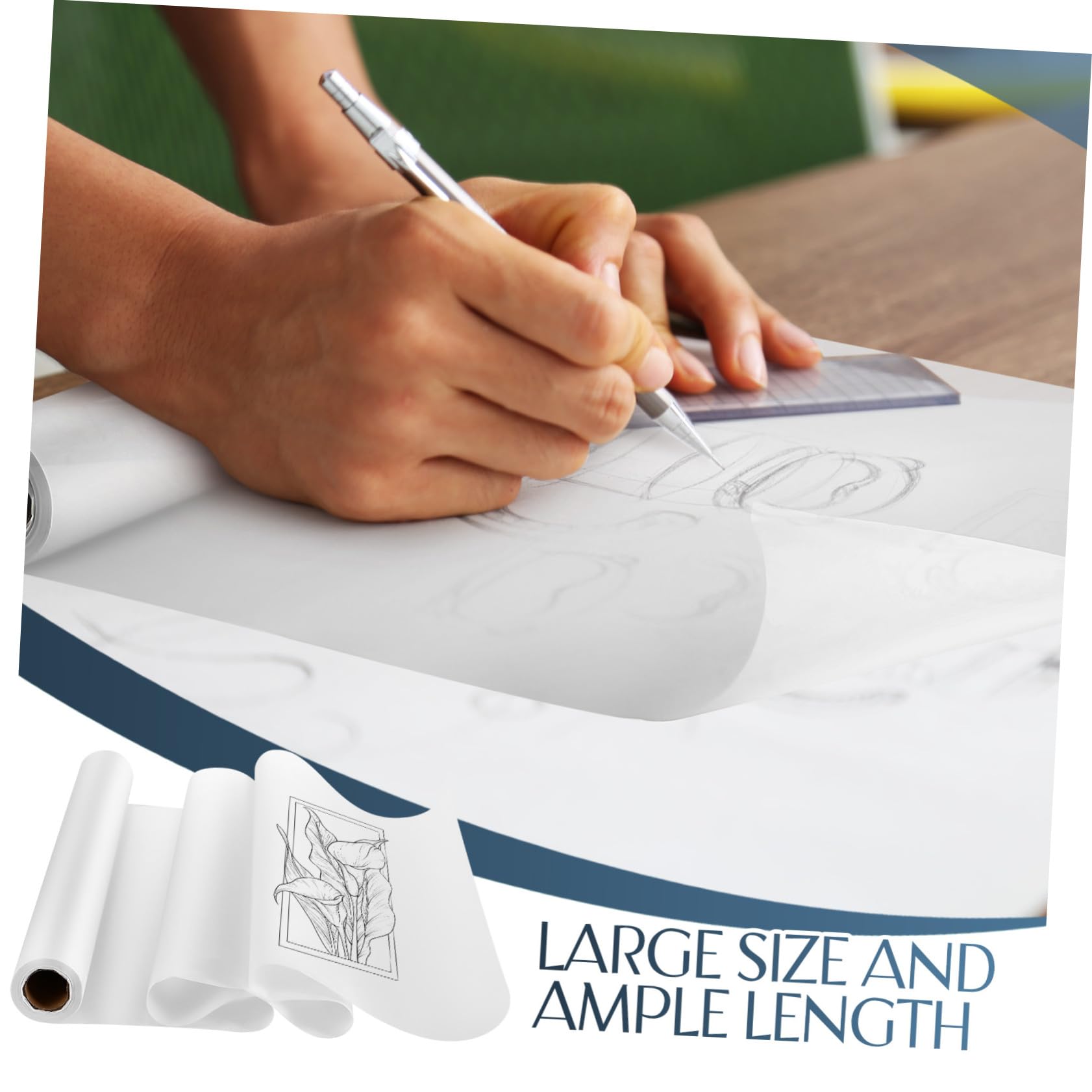 Beatifufu Carta da Lucido Trasparente per Disegno e Calligrafia Alta Trasparenza per Artisti e Studenti