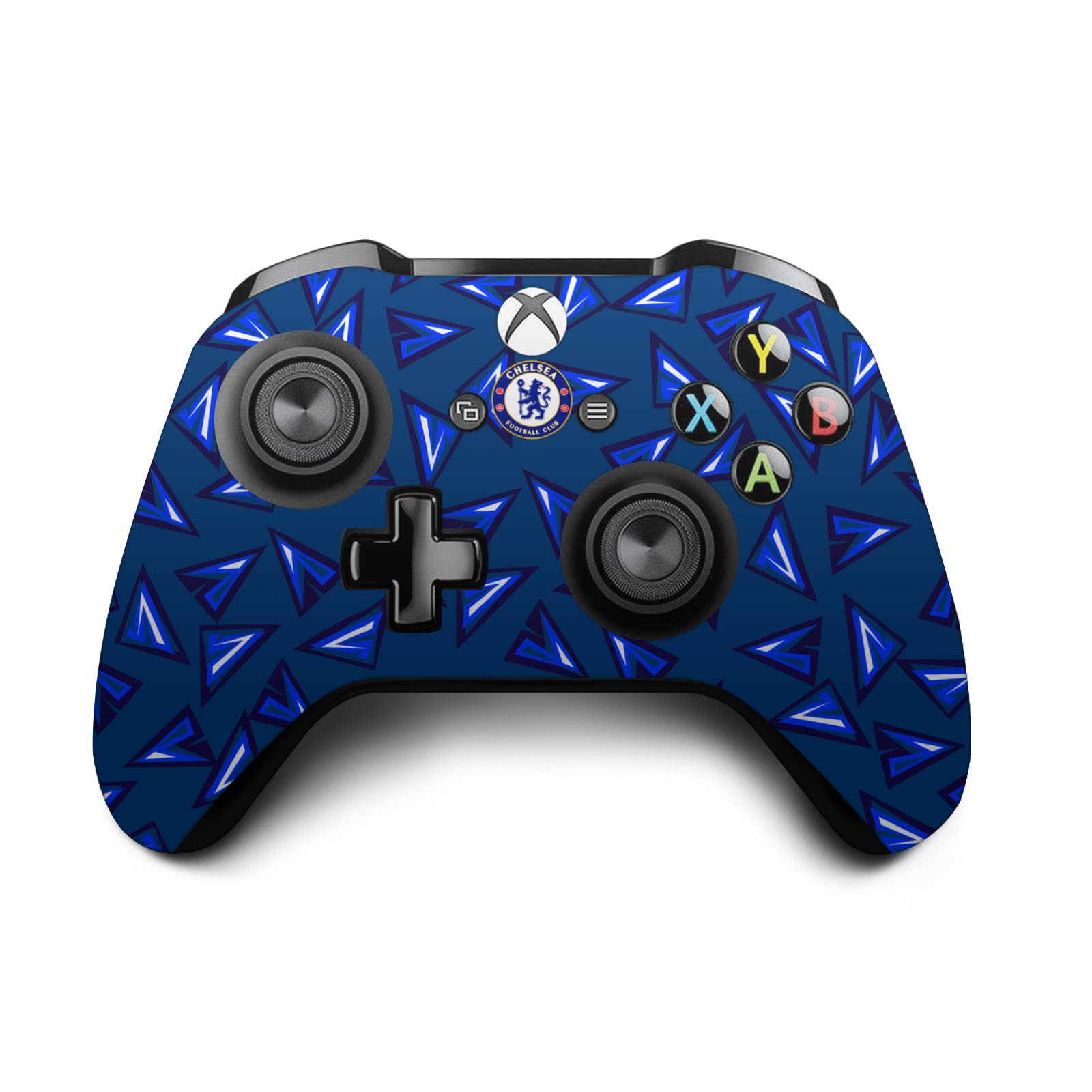 Head Case Designs sous Licence Officielle Chelsea Football Club Motif géométrique Art Vinyle Autocollant De Jeu Peau Autocollant Couverture Compatible avec Xbox One X Console and Controller Bundle