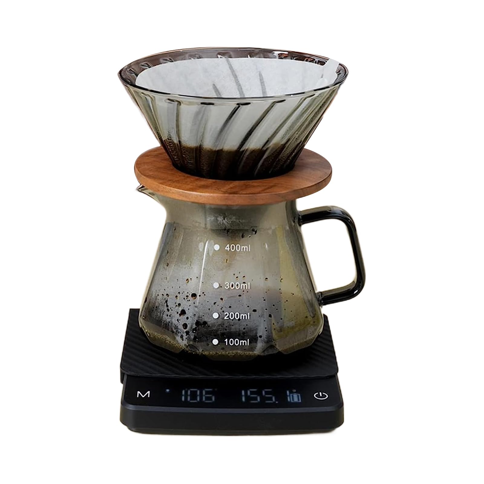 Balance à café avec minuterie pour Expresso Verser sur Le café 2/3 kg / 0, 1 g étanche Rechargeable avec minuterie Affichage LED Balance à Expresso Cuisine pour électronique Portable