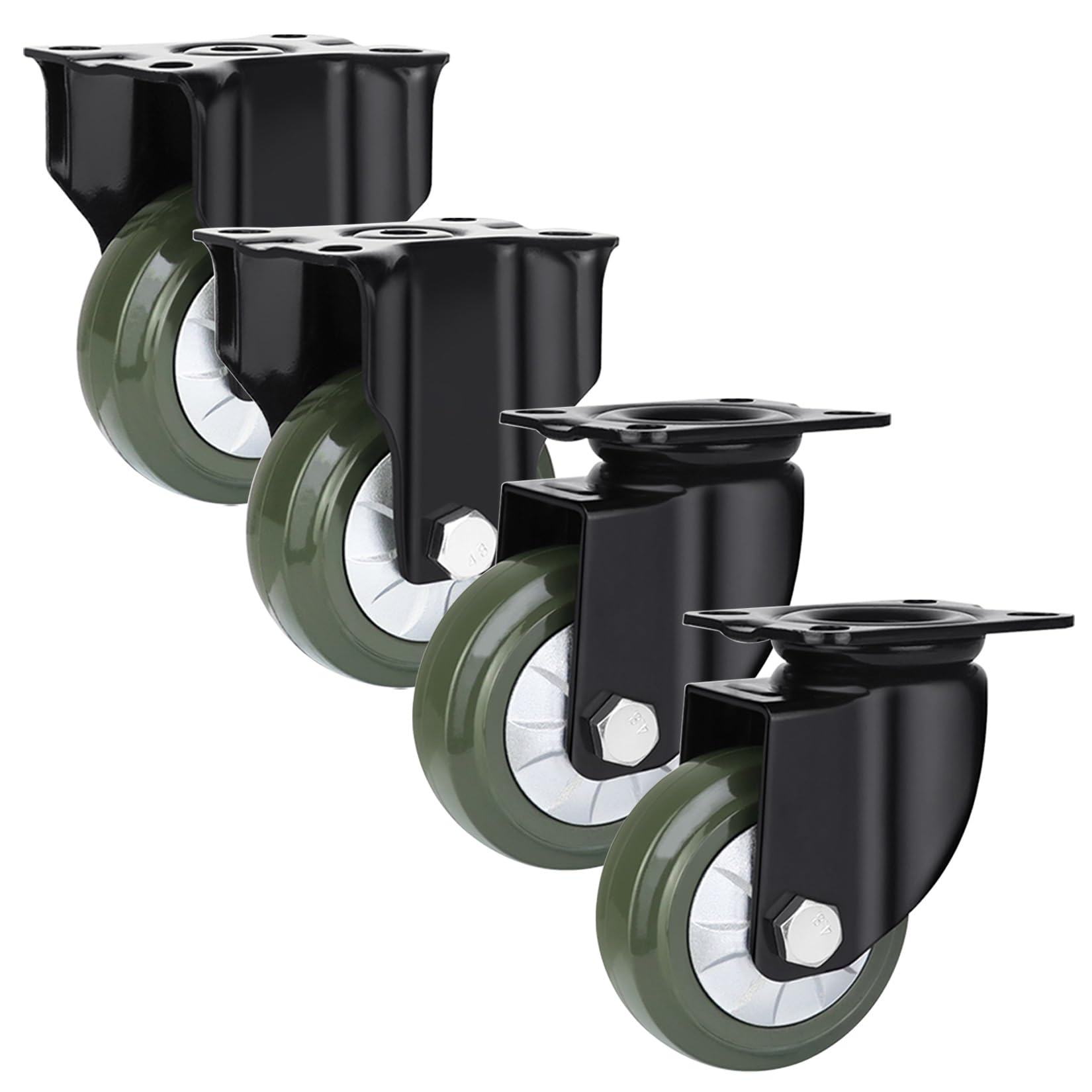 Przemysłowe Heavy Duty Swivel Casters 4 Pack 3 "4" 5" 6" gumowe koła z podwójnymi łożyskami kulkowymi odpornymi na przebicie Meble i sprzęt