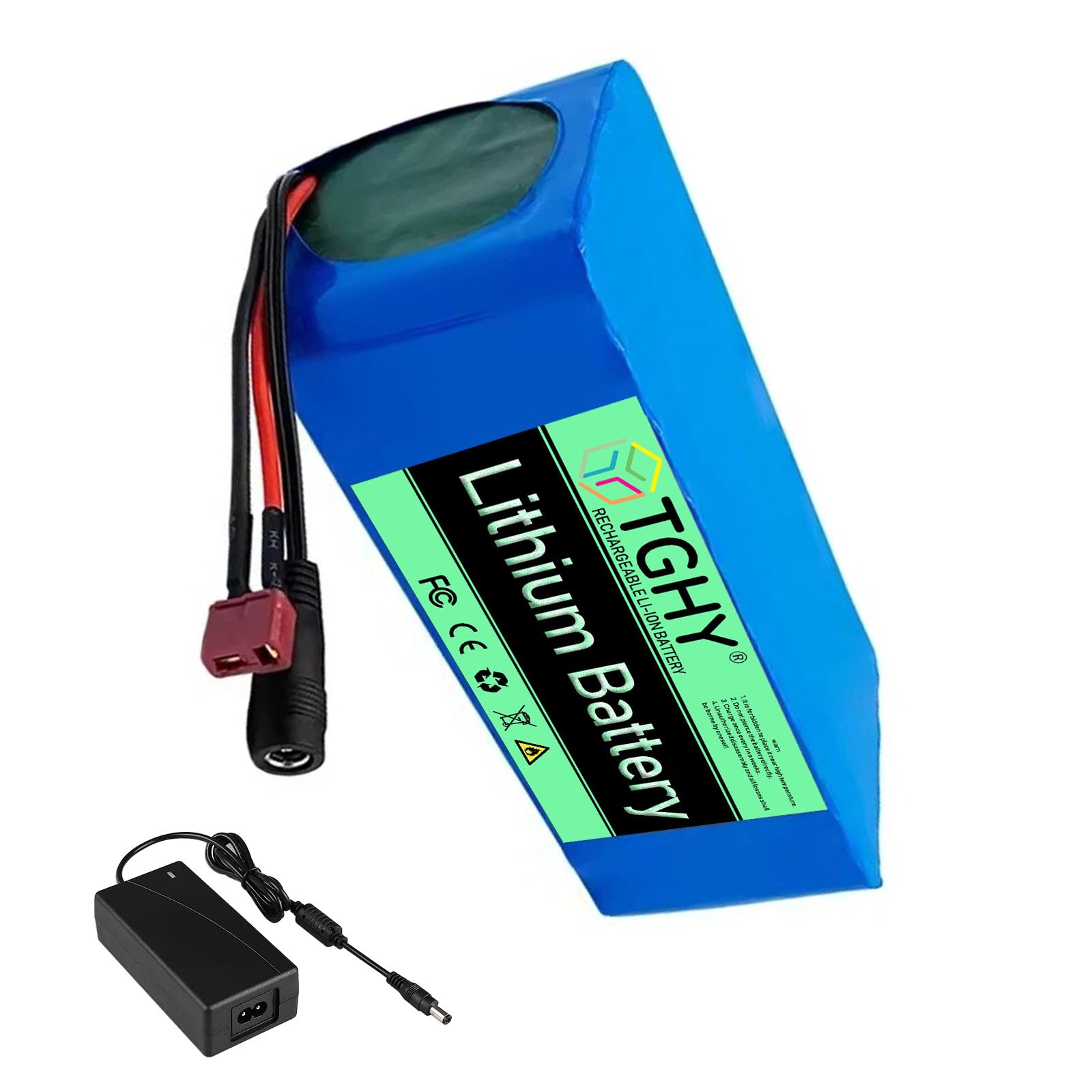 TGHY Lithium Battery 36V 4Ah 5.2Ah 7Ah 10Ah Electric Bike Battery 36 Volt Replacement Batteries with Charger,36V 10Ah