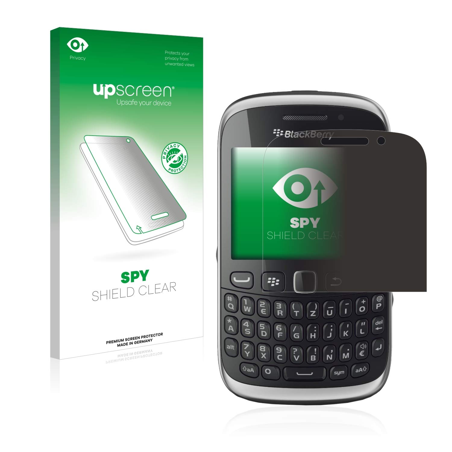 upscreen Privacy Screen Protector compatible with RIM BlackBerry Curve 9320 - Anti-Spy Screen Protection