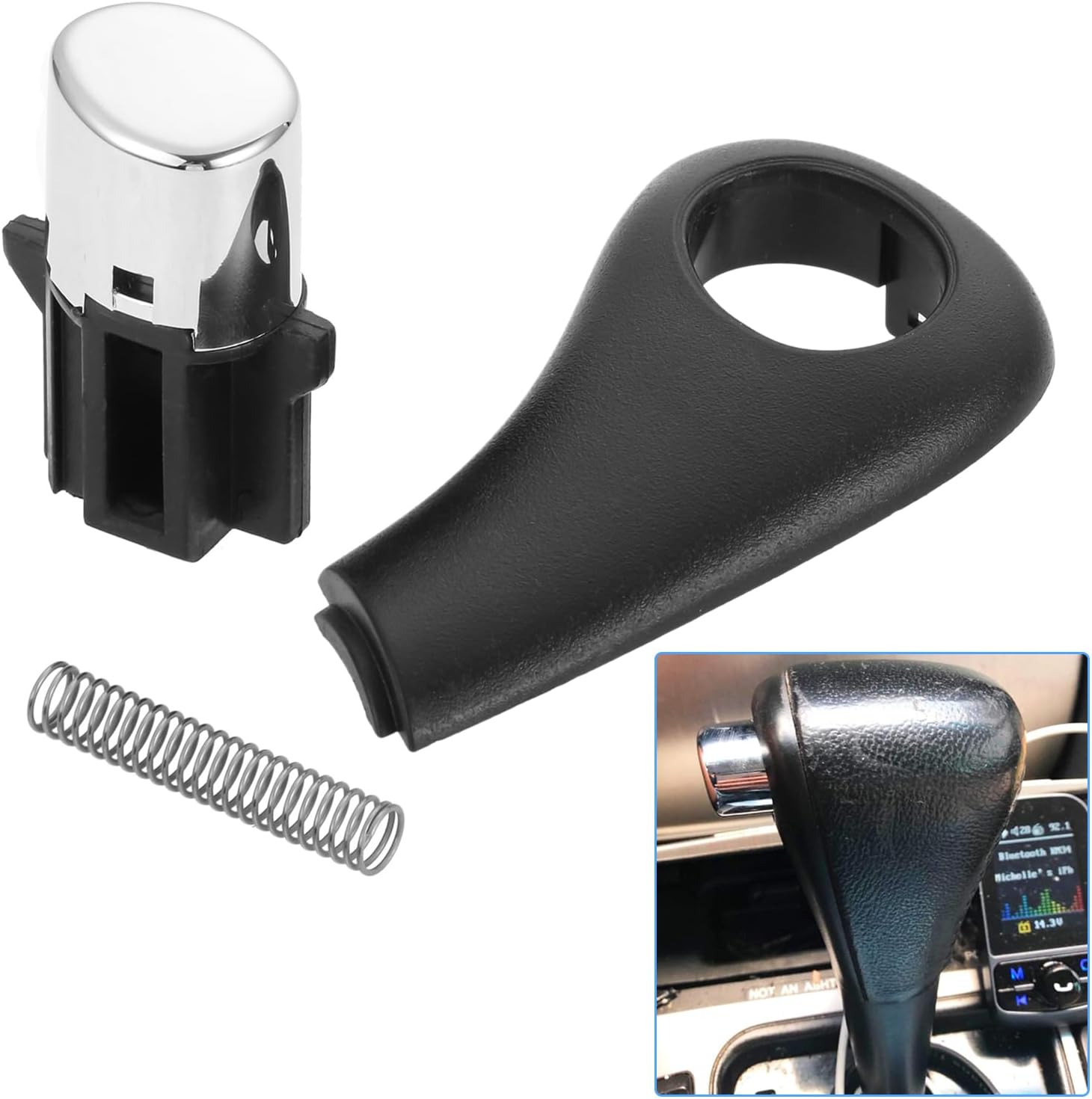 54132-SDA-A81 Shifter Shift Button Knob Repair Kit 54141-SDA-A81 Side Plate Button Repair Kit with Spring Compatible with 2003-2006 Honda Accord