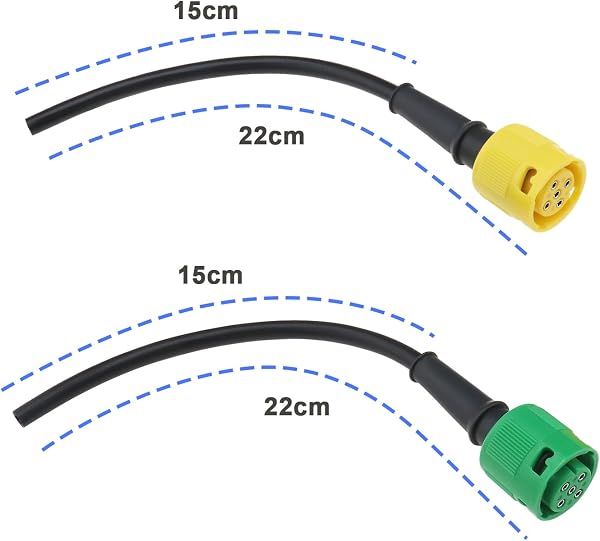 Set di 4 cavi a 5 poli per rimorchio, per rimorchio, barca, roulotte, camion - 3