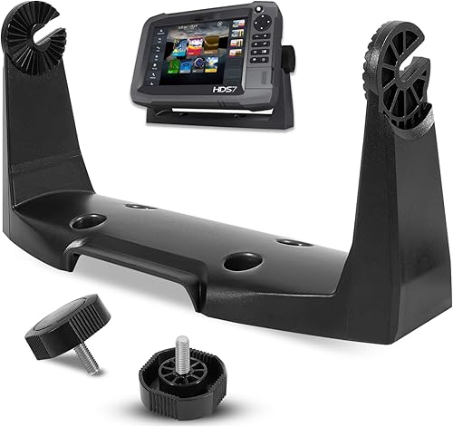 000-11019-001 Soporte de montaje de cardán actualizado con perillas para modelos de pantalla táctil Lowrance HDS-7 HDS Gen3, HDS Gen2 Touch, Elite y