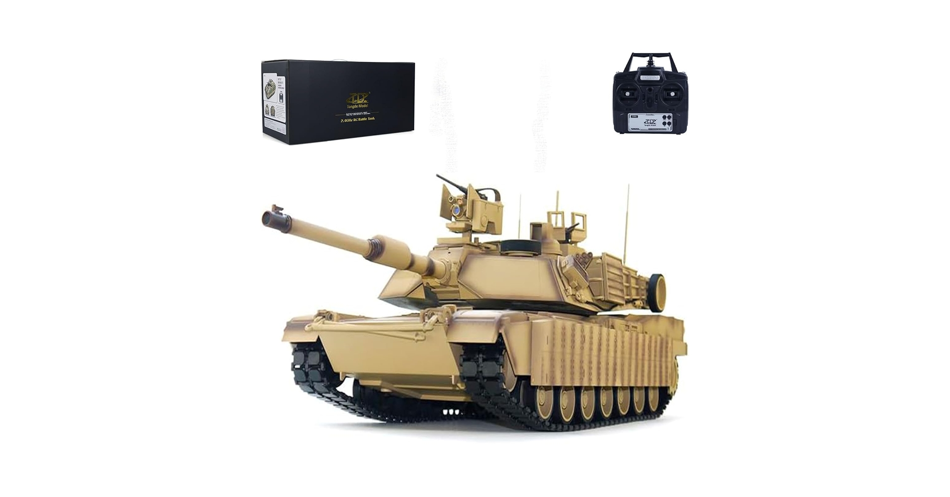 M1A2 ABRAMS RCバトルタンク + TIGER I ジャンク Henglong Electric RC Tank M1A2 Abrams TK7.0 1/16, Smoke