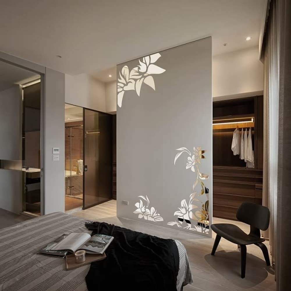 Decor Room Decoration Mirror Stickers 3D Long Full Body Wall Sticker Mural On The Wallpaper For Walls In Rolls Sticky Paper Self Adhesive 2020 Dropshipping Leaf Flower Vine Vintage Antique Plants