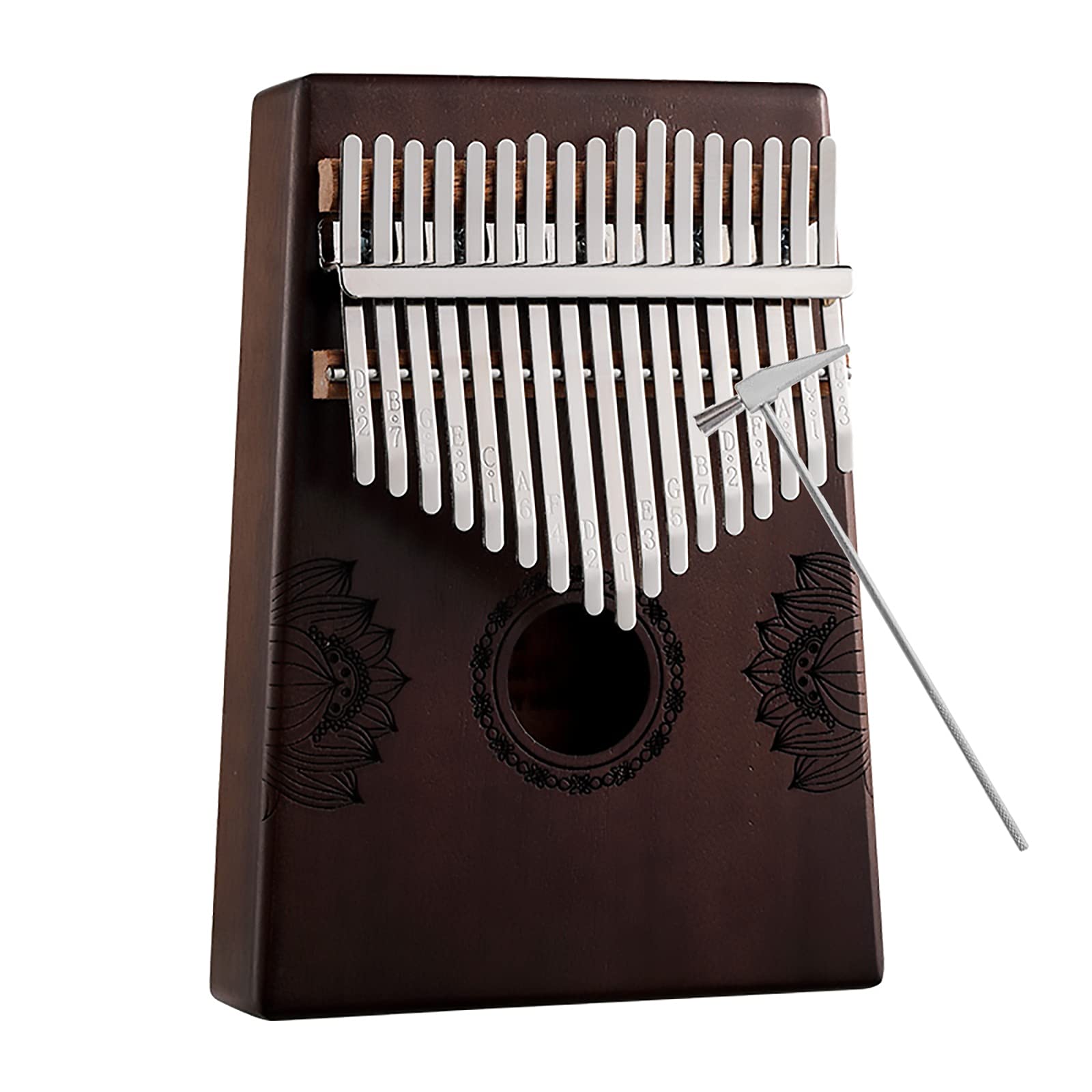 Kalimba Thumb Piano 17 Keys - Carlimba Portable African Mbira Principiantes para Profesionales, Instrumento Musical Personal portátil para niños y Adultos (Color : D1)