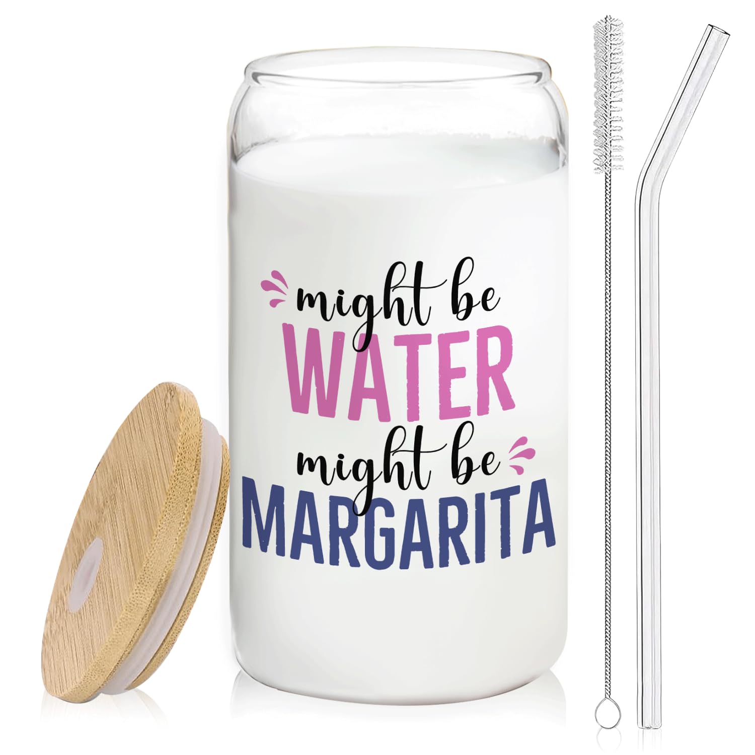 margarita glasses cup Gifts for Cocktail Lovers, Funny Might Be Margarita Tumbler Gifts For Women 14oz,Tequila Lime drinking jar for Cocktail Lovers
