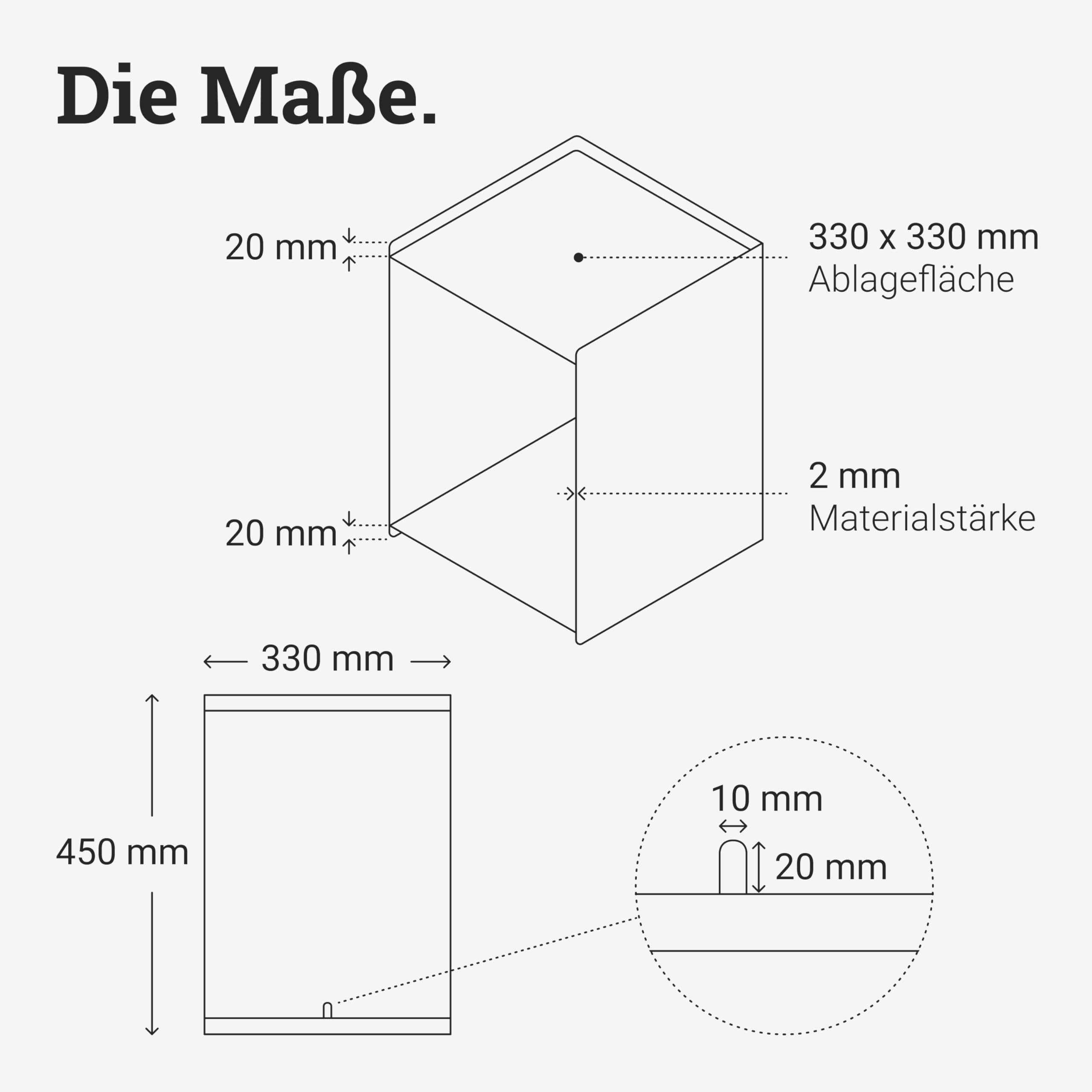 Natural Goods Berlin 1x Nachttisch Cuboid - Kleiner Nachttisch Schwarz, Beistelltisch Metall, Nachtkästchen 33 x 33 x 45 cm, Nachtschrank Schwarz, Nachtkommode, Nachtkasten, Bedside Table, Nightstand