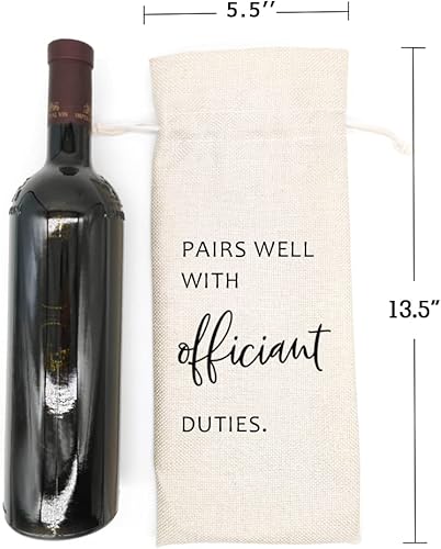 Miniatura 3 de Socive Bolsa de vino de boda - Regalo oficial y pastor - Bolsa de vino con cordón de arpillera