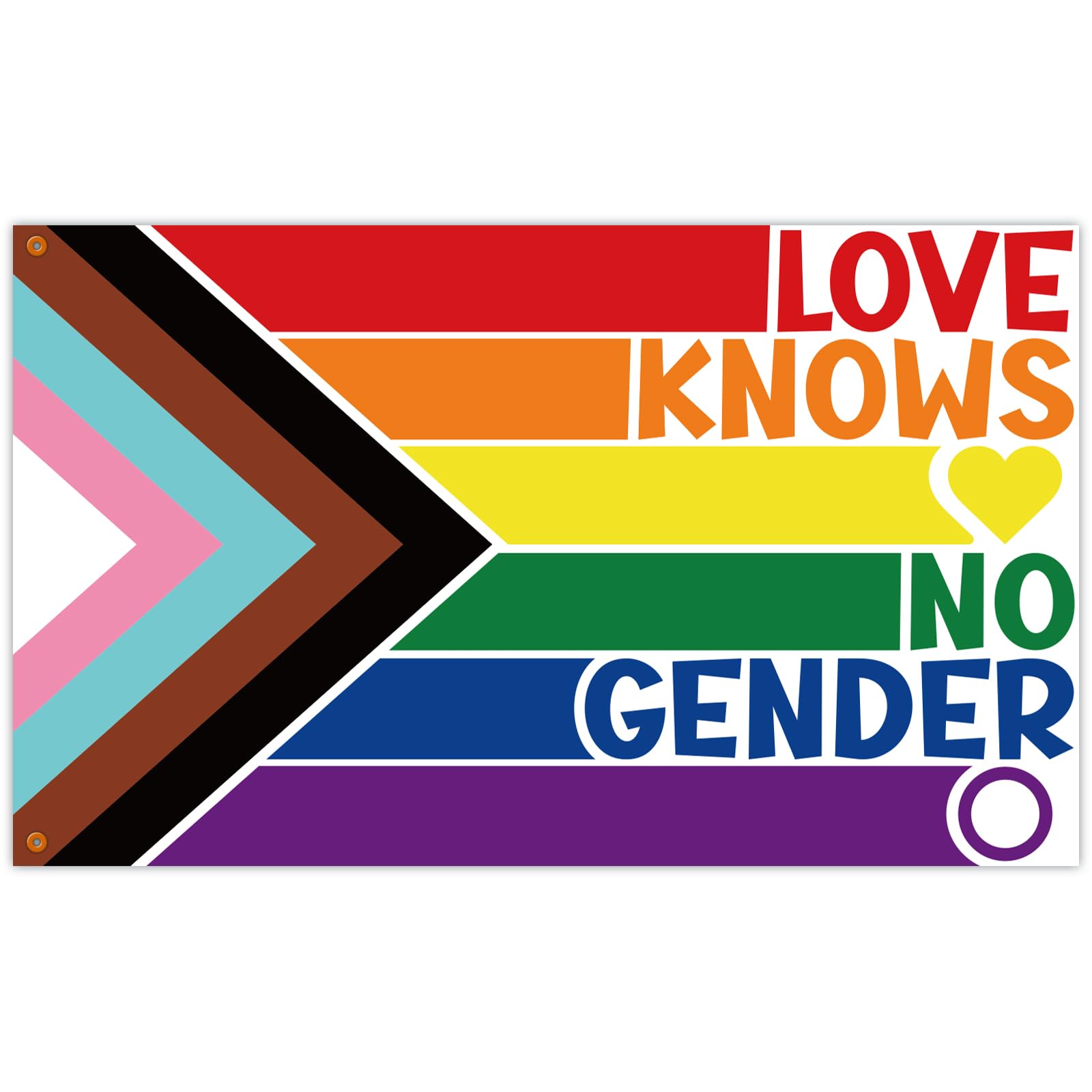 Bandiera LGBT, RosyFate Bandiera Arcobaleno 150 x 90 cm, con 10 Piccole Bandiere, Pride Flag, Bandiera Orgoglio LGBT, LGBT Progress Flag, per Pride Festiva, Feste, Sfilate