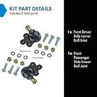 Vista 664 de TRQ, junta de rótula inferior delantera para el lado del conductor y del acompañante