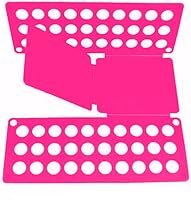 Vista 4 de Carpeta de ropa para niños, organizador de carpetas de lavandería súper rápido, tablero plegable superior, ideal para el hogar y viajes, color rosa