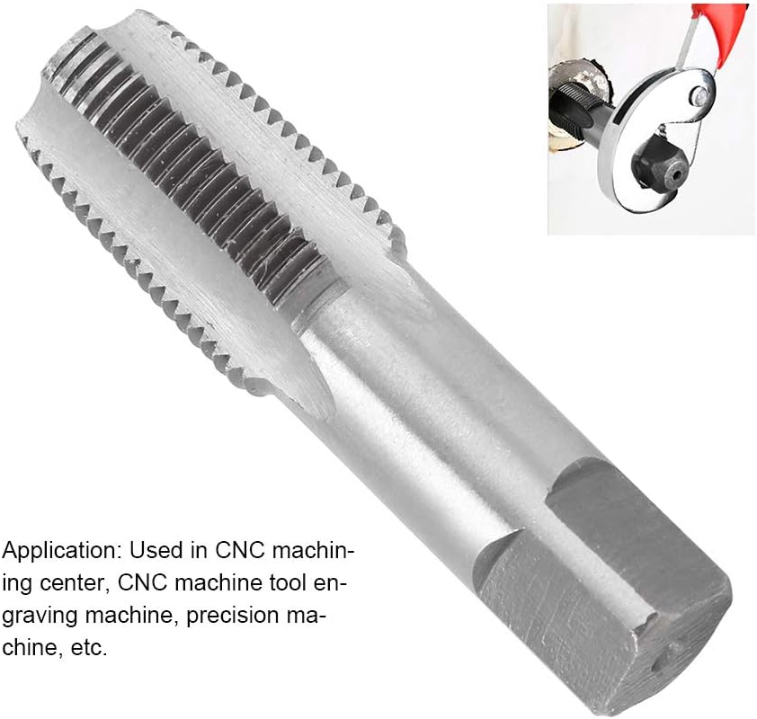 1/2inch Thread Tap Thread Forming Taps Carbon Steel NPT Pipe Tap Silver Thread Tap Threading Taps Tool for Clean and Re thread Damaged or Jam Pipe Threads Machos de roscar para tubos