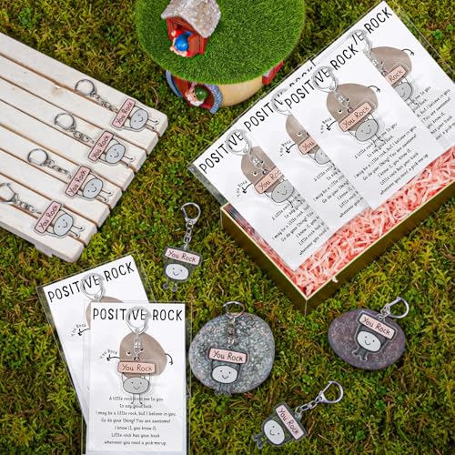 Image of Landical Positive Animal Keychains Bulk, Back to School | First Day of School Gift, Inspirational Cards, Acrylic Charms, Coworker Appreciation, Team Recognition, Group Handouts