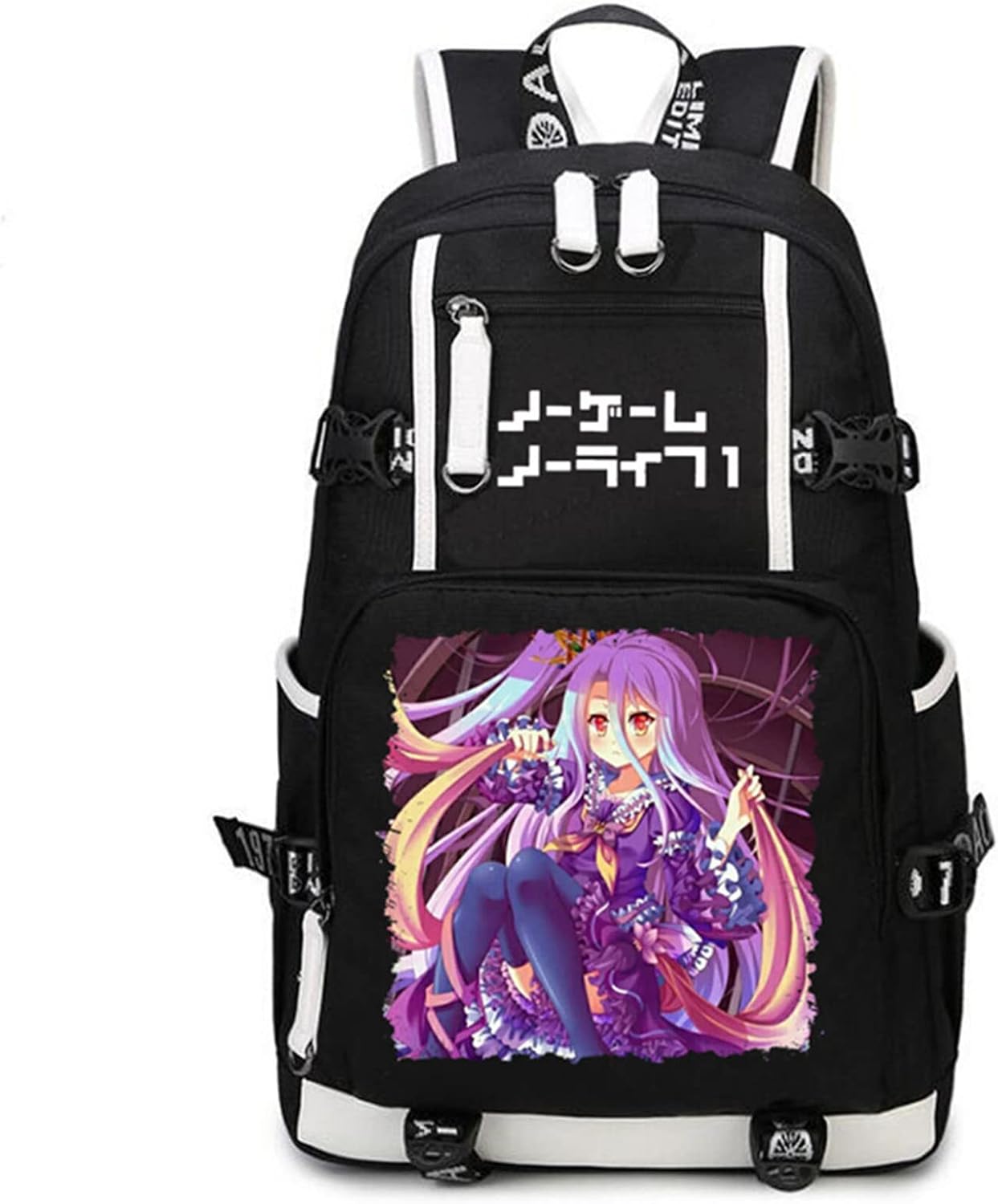 Anime No Game No Life Backpack Student Bag Daypack Shoulder Bag Book Bagpack School Bag N5