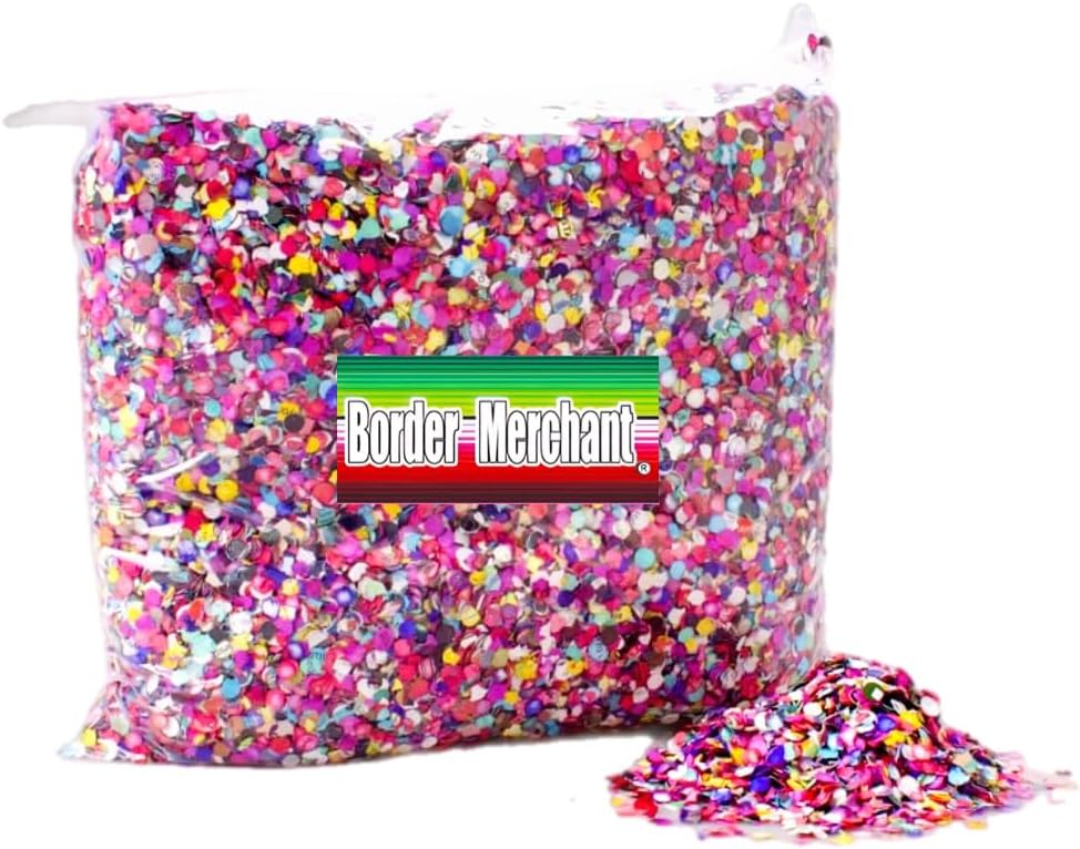 Mexican Confetti Bag Bulk Ideal For Birthday Parties | Piñata Filler | Easter Eggs | Wedding Toss | Fiesta Party Decor | Cinco de Mayo & Much More! (12, Pounds)