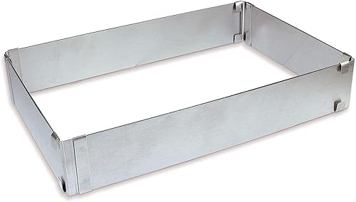 Miniatura 3 de ScrapCooking Marco rectangular ajustable para tartas, acero inoxidable