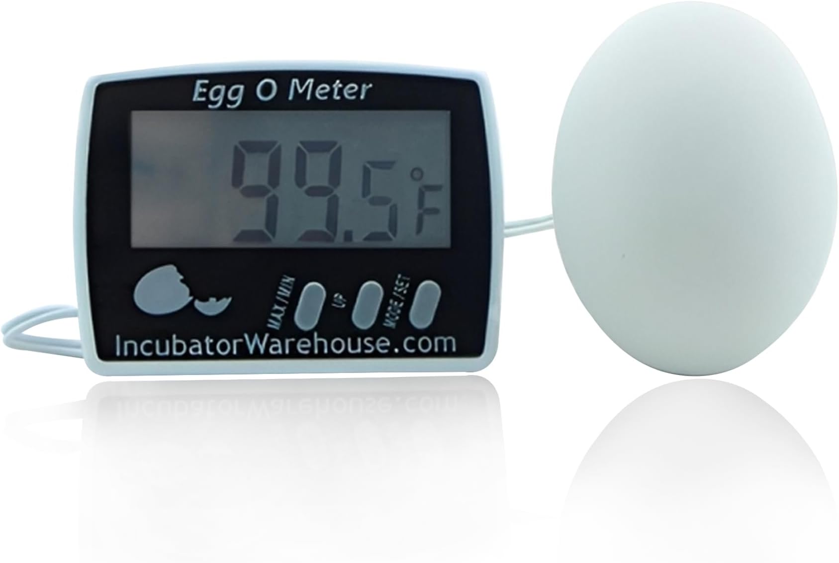 Incubator Warehouse Egg-O-Meter - Large Digital Display Egg Thermometer with Min/Max Memory - Reads Celsius and Fahrenheit +/-1