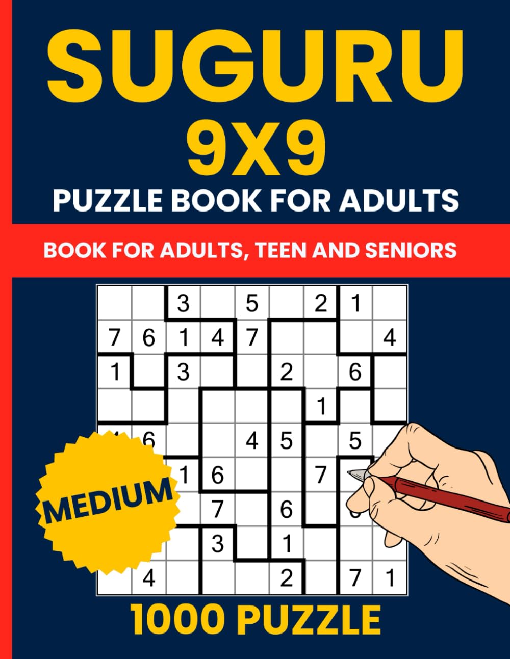 Challenging Suguru Puzzle Book for Adults - 1000 Medium 9x9 Number Block Puzzles (Tectonic / Cell Blocks): Fun and Addictive Logic Puzzles with 9x9 ... Suguru Challenges for Adults and Teens