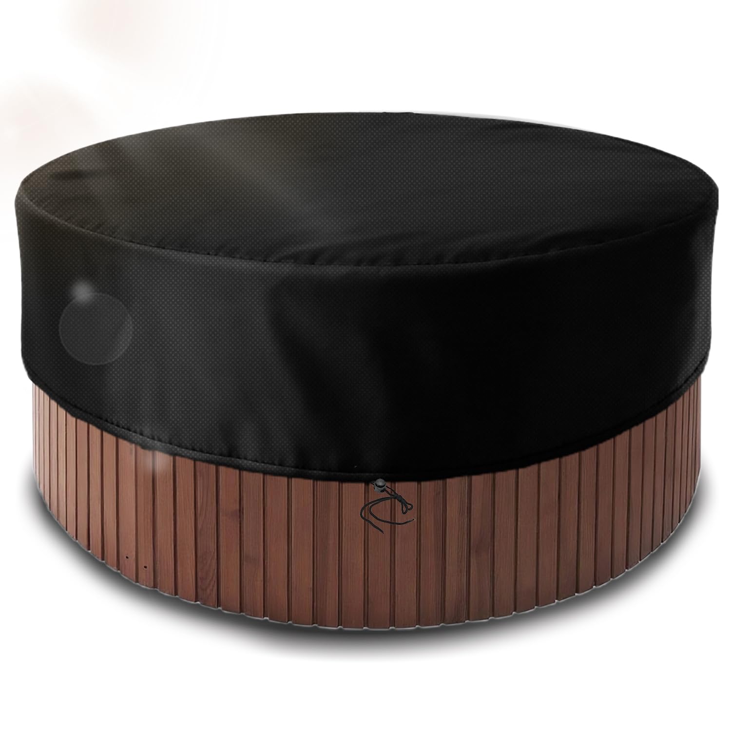 Couverture de Piscine Ronde Piscine Bâche Solaire,Portable Patio Rond Gonflable Bain à Remous Couverture de Spa,Oxford 600D résistant aux déchirures pour Extérieur Spa Baignoire (Φ200*30cm)