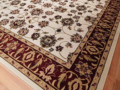 New Traditional Area Rug 2X3 Cream Foyer Rugs 2X4 Persian All-Over Style Bathroom Carpet Washable Rugs, 2X3 Ivory Scatter Rug #TOP5