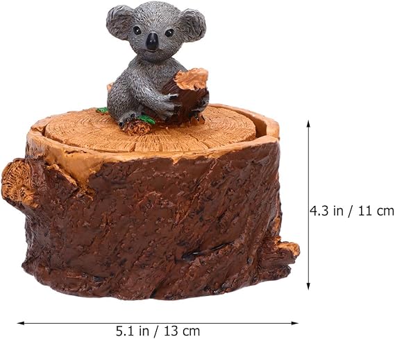 Accessory Koala Resin with Indoor Or for Shape Ashtray, Stylish Adornment and Quirky Decor Use Desktop Home Office Or Living Room