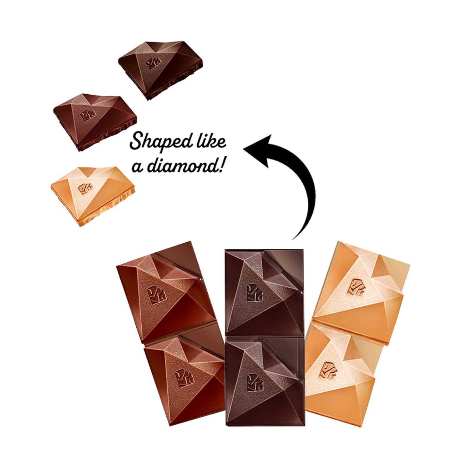 RED Delight®™ 100 Piece Chocolate Gift Box (100 Piece Gift Box Combo w/Bars & Truffles, Bar Variety + Truffle Variety)