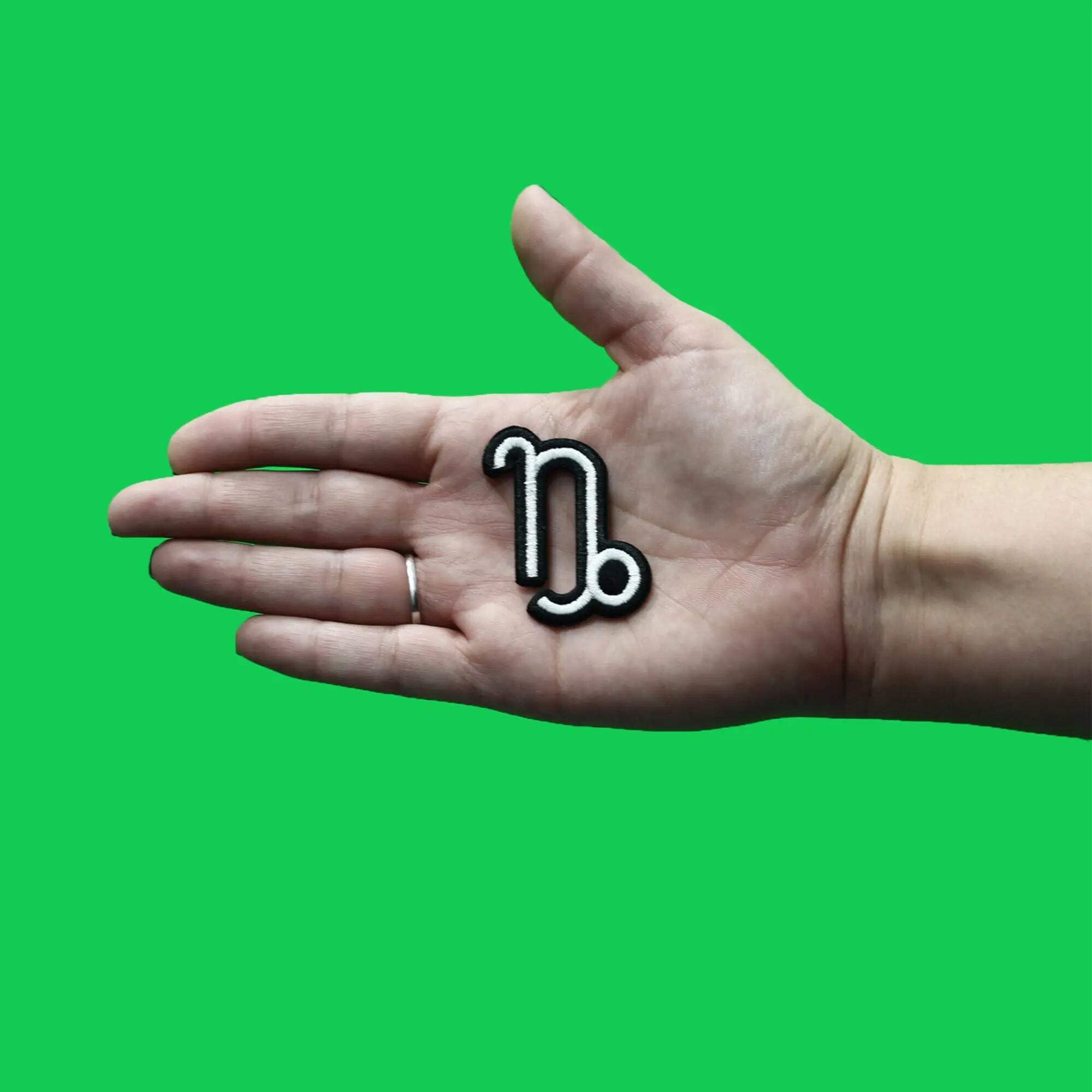 Capricorn Astrological Zodiac Symbol Patch Horoscope Horned Goat Embroidered Iron On