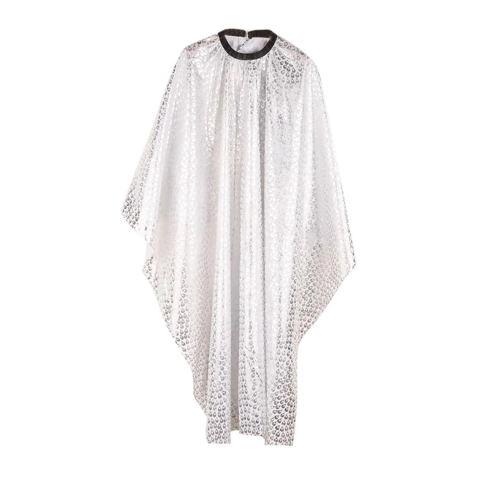 Capo Barbiere Mantella da Parrucchiere 3 Pezzi con Fibbia Retrattile in Metallo Mantella for Parrucchiere da Donna Unisex Uomo(White)